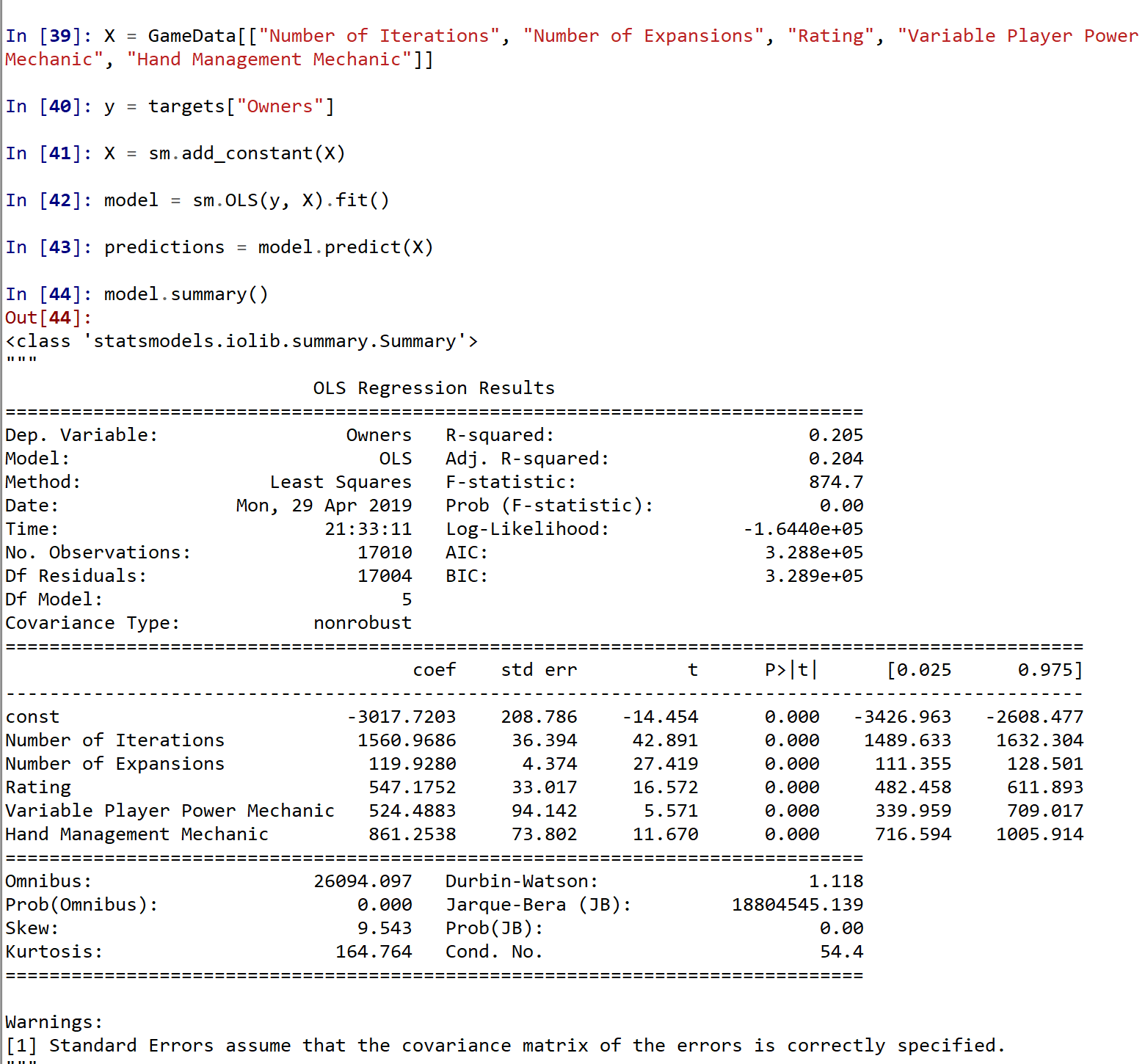 Positive Owners Correlation Regression
